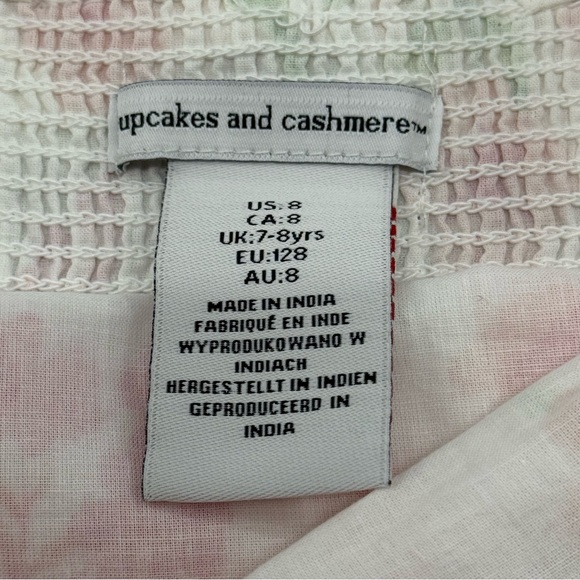 Cupcakes and Cashmere Floral Girls Dress with Bow Detail On Back NTW Size 8 - Picture 3 of 4